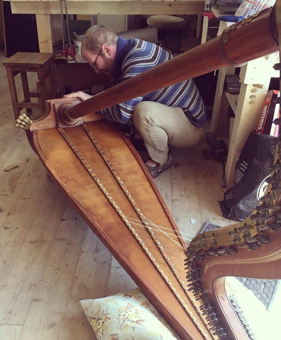 restauration harpe chromatique PLEYEL LYON